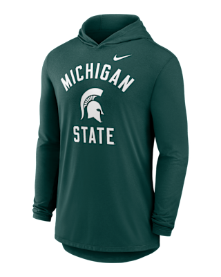 Мужская футболка Michigan State Campus Arch Nike Dri-FIT College Long-Sleeve Hooded