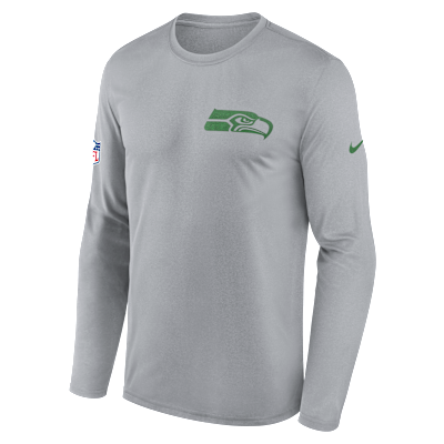 Playera de manga larga Nike Dri-FIT de la NFL para hombre Seattle Seahawks Rivalries Collection Sideline Legend Small Logo