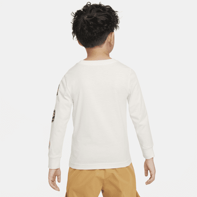 Nike Retro Sticker Little Kids' Long Sleeve Graphic T-Shirt