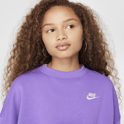 Nike Sportswear Club Fleece Girls' Boxy Crew-Neck Sweatshirt