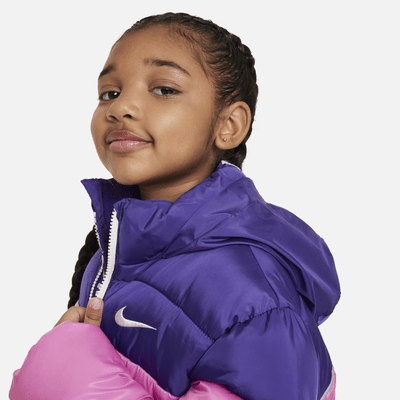 Chamarra para niños talla pequeña Nike Colorblock Puffer Jacket