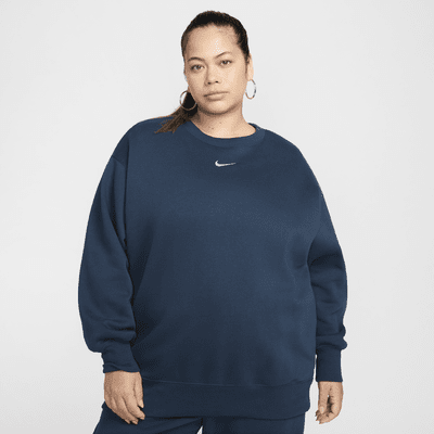 Sudadera oversized de cuello redondo de tejido Fleece para mujer (talla grande) Nike Sportswear Phoenix