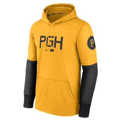 pittsburgh steelers men's nike primary therma pullover sideline hoodie