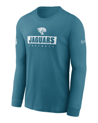 Мужская футболка Jacksonville Jaguars Sideline Team Issue Nike Dri-FIT NFL Long-Sleeve