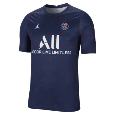 Paris Saint-Germain Men's Pre-Match Short-Sleeve Soccer Top