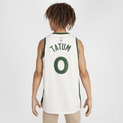 Jayson Tatum Boston Celtics 2023/24 City Edition Nike Dri-FIT NBA Swingman Trikot (ältere Kinder)