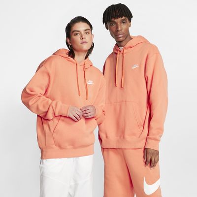 nike sportswear club fleece orange trance
