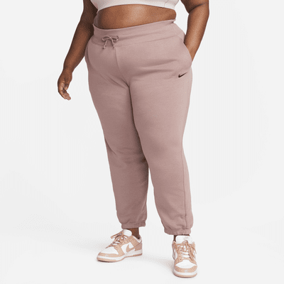 Nike Sportswear Phoenix Fleece ekstra store sweatpants med høyt liv til dame (Plus Size)