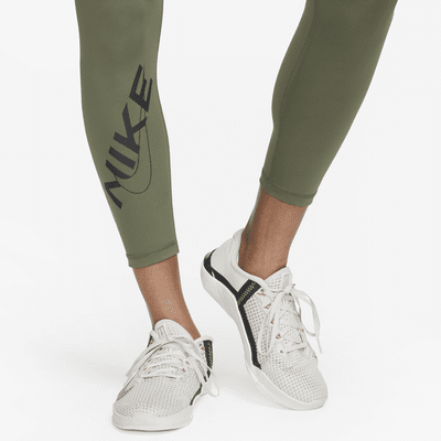 Nike Pro 7/8-Tights mit mittelhohem Bund und Grafik für Damen