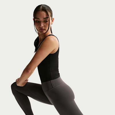 나이키 젠비 여성 하이웨이스트 7/8 노 프론트 심 레깅스