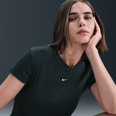 Nike Sportswear Women's Tight Ribbed Short-Sleeve T-Shirt