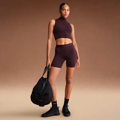 NikeSKIMS Vintage Seamless Women's Mock-Neck Long-Line Bra