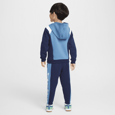 Conjunto de sudadera sin cierre y pants de tejido Fleece tamaño infantil Nike Air