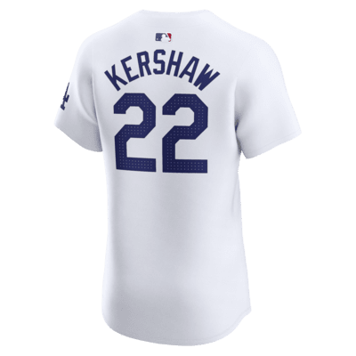 Jersey Nike Dri-FIT ADV de la MLB Elite para hombre Clayton Kershaw Los Angeles Dodgers