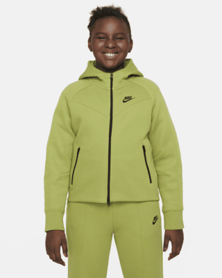 Подростковое худи Nike Sportswear Tech Fleece Big Kids' (Girls') Full-Zip Hoodie (Extended Size)