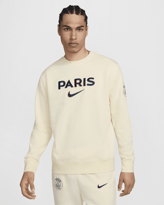 Мужской свитшот Paris Saint-Germain Club Nike Soccer French Terry Crew-Neck