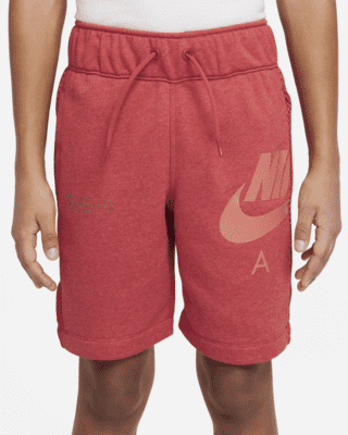 red nike shorts cotton