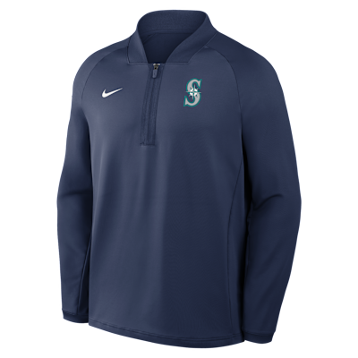 Seattle Mariners Authentic Collection Men's Nike Dri-FIT MLB 1/2-Zip Long-Sleeve Top