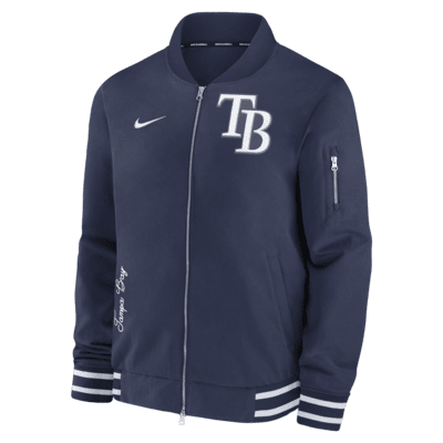 Tampa Bay Rays Authentic Collection Men's Nike MLB Full-Zip Bomber Jacket