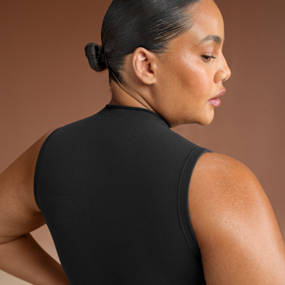 Bra de corte largo con cuello alto para mujer NikeSKIMS Vintage Seamless