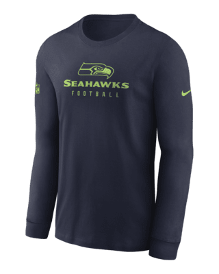 Nike Men's Dri-Fit Sideline Team (NFL Seattle Seahawks) T-Shirt in White, Size: 3XL | 00LS10A78-076