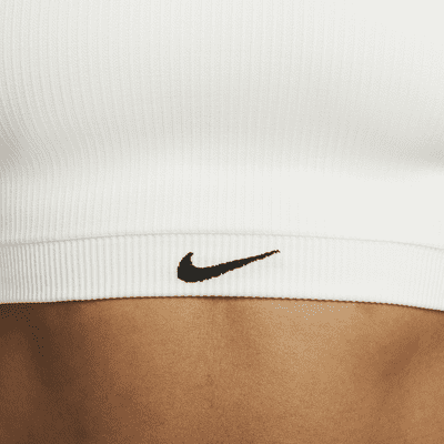 Bra deportivo sin almohadilla de baja sujeción para mujer Nike Indy Seamless Ribbed