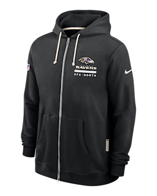 Мужское худи Baltimore Ravens Utility Player Sideline Nike Dri-FIT NFL Full-Zip Hoodie