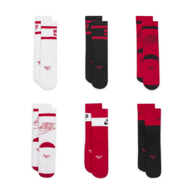 Calcetines largos con amortiguación para niños Nike Everyday (6 pares)