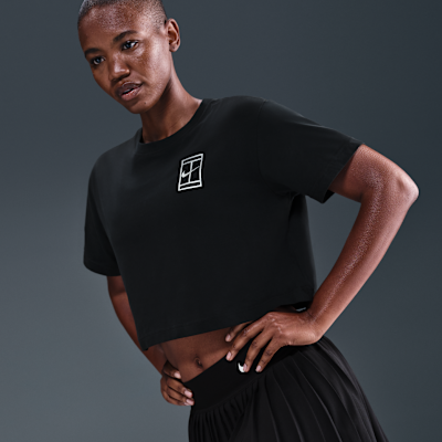 Nike Slam Women's Dri-FIT Short-Sleeve Cropped Tennis T-Shirt
