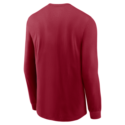 Playera de manga larga universitaria Nike para hombre USC Legacy Arched Logo