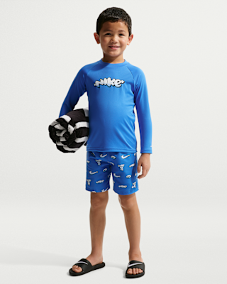 Детские шорты Nike Swim Little Kids' (Boys') Long Sleeve Top Short Set