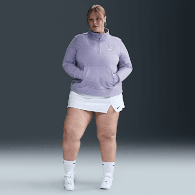 Nike Sportswear Club Fleece Women's Mock-Neck 1/2-Zip Graphic Top (Plus Size)