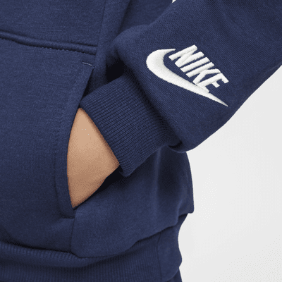 Sudadera con gorro sin cierre de tejido Fleece para preescolar Nike Sportswear Powder Play