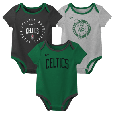 Boston Celtics Baby Nike NBA 3-Pack Bodysuit Set