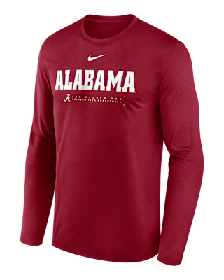 Мужская футболка Alabama Courtside Basketball Shootaround Legend Nike Dri-FIT College Long-Sleeve для баскетбола