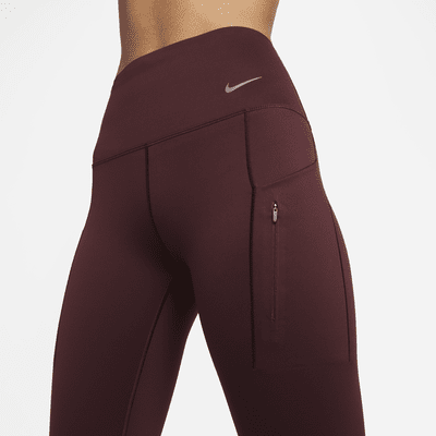 Leggings de tiro alto de 7/8 de sujeción firme con bolsillos para mujer Nike Go