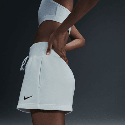 Nike Sportswear Phoenix Fleece damesshorts met ruimvallende pasvorm en hoge taille