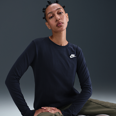 Playera de manga larga para mujer Nike Sportswear Club