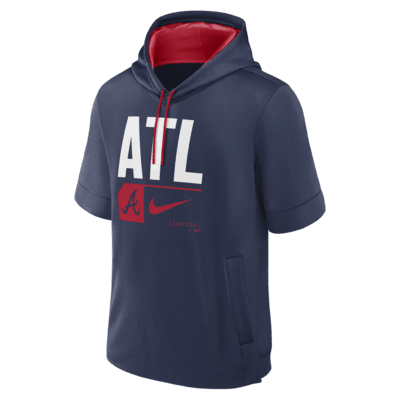 Atlanta Braves Tri Code Lockup Men's Nike MLB Short-Sleeve Pullover Hoodie