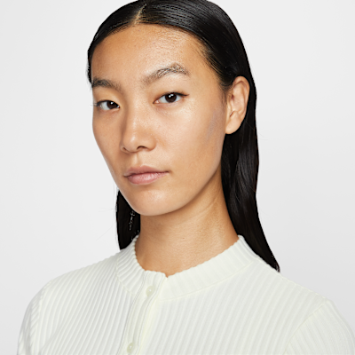 나이키 스포츠웨어 칠 니트 여성 슬림 와이드 골지 가디건