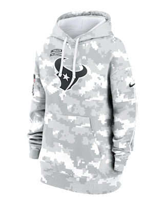 Женское худи Houston Texans Salute to Service Primary Edge Club Nike NFL Pullover Hoodie