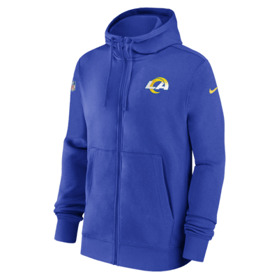 Los Angeles Rams Sideline Club Men’s Nike NFL Full-Zip Hoodie