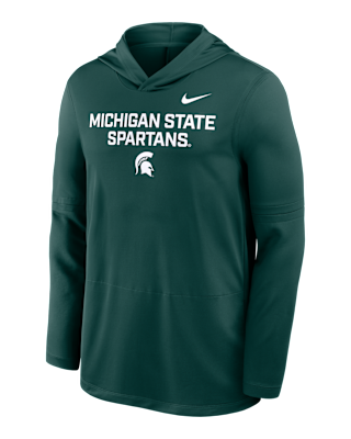 Мужские  Michigan State Sideline Nike Dri-FIT College Long-Sleeve Hooded Top