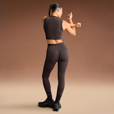 Bra de corte largo con cuello alto para mujer NikeSKIMS Vintage Seamless