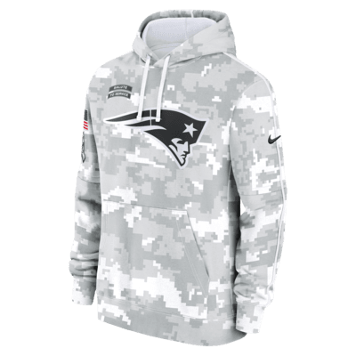 Sudadera con gorro sin cierre Nike de la NFL para hombre New England Patriots Salute to Service Primary Edge Club