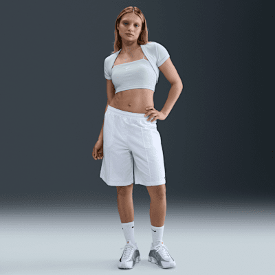 Nike Sportswear Chill Knit Women's Tight Cropped Mini-Rib 2-in-1 Top