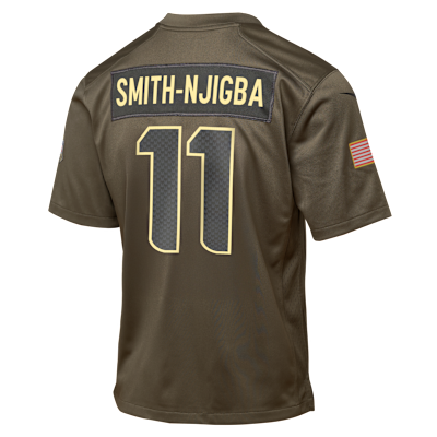 Jersey para niños talla grande Nike de la NFL Game de Jaxon Smith-Njigba de los Seattle Seahawks Salute to Service