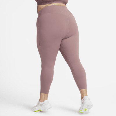 Leggings 7/8 de tiro alto y sujeción media con bolsillos para mujer (talla grande) Nike Universa