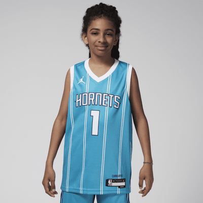 LaMelo Ball Charlotte Hornets Icon Edition Jordan Swingman NBA-jersey met Dri-FIT voor kids