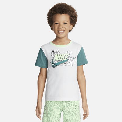 Conjunto de playera y shorts para niños de preescolar Nike Sportswear Create Your Own Adventure